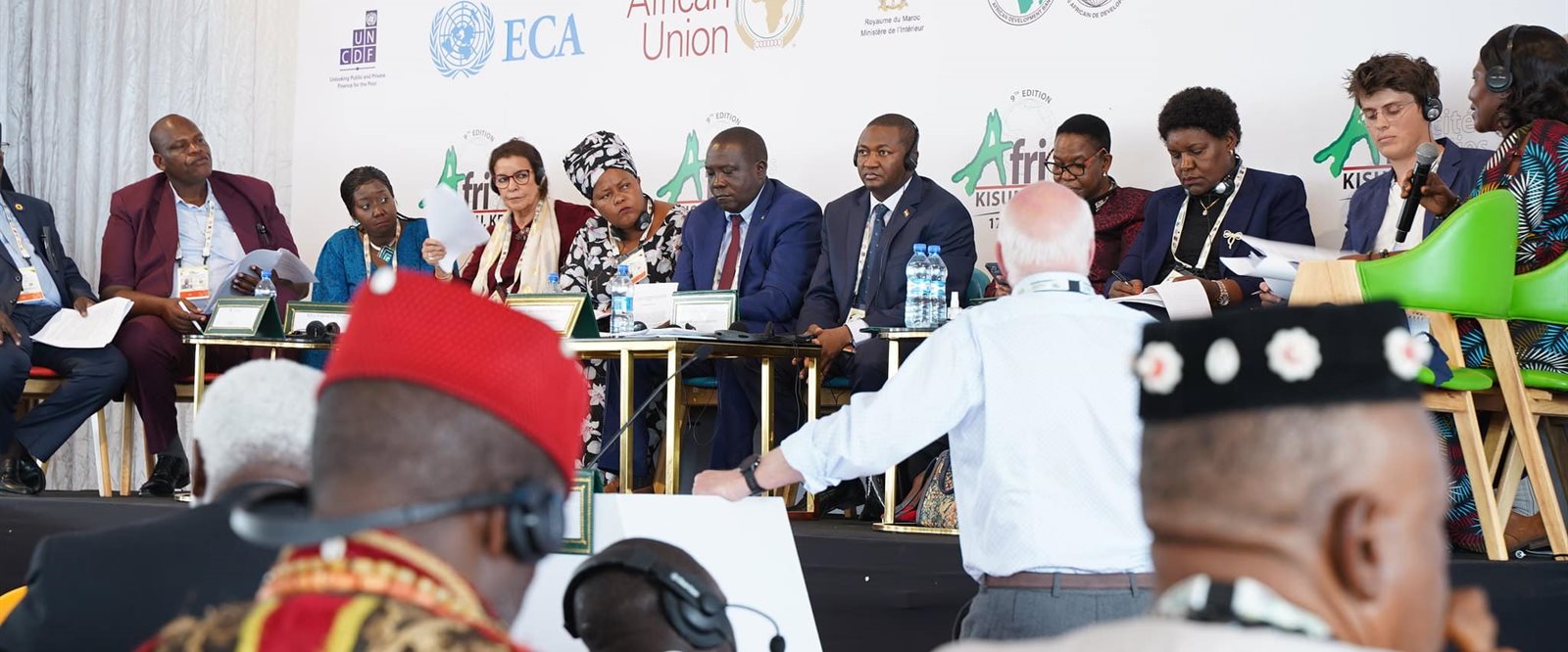 Oliver Harman on a panel of ministers and policymakers at the Africities summit